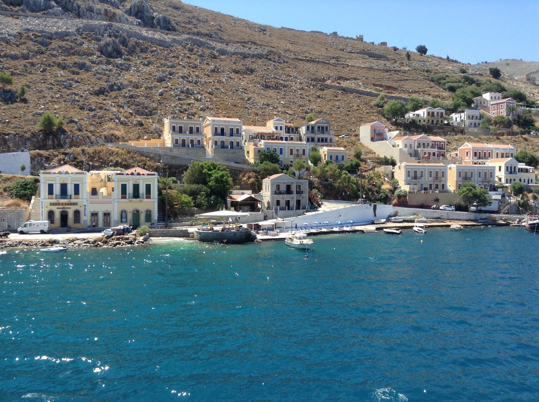 Symi, houses on the bay
