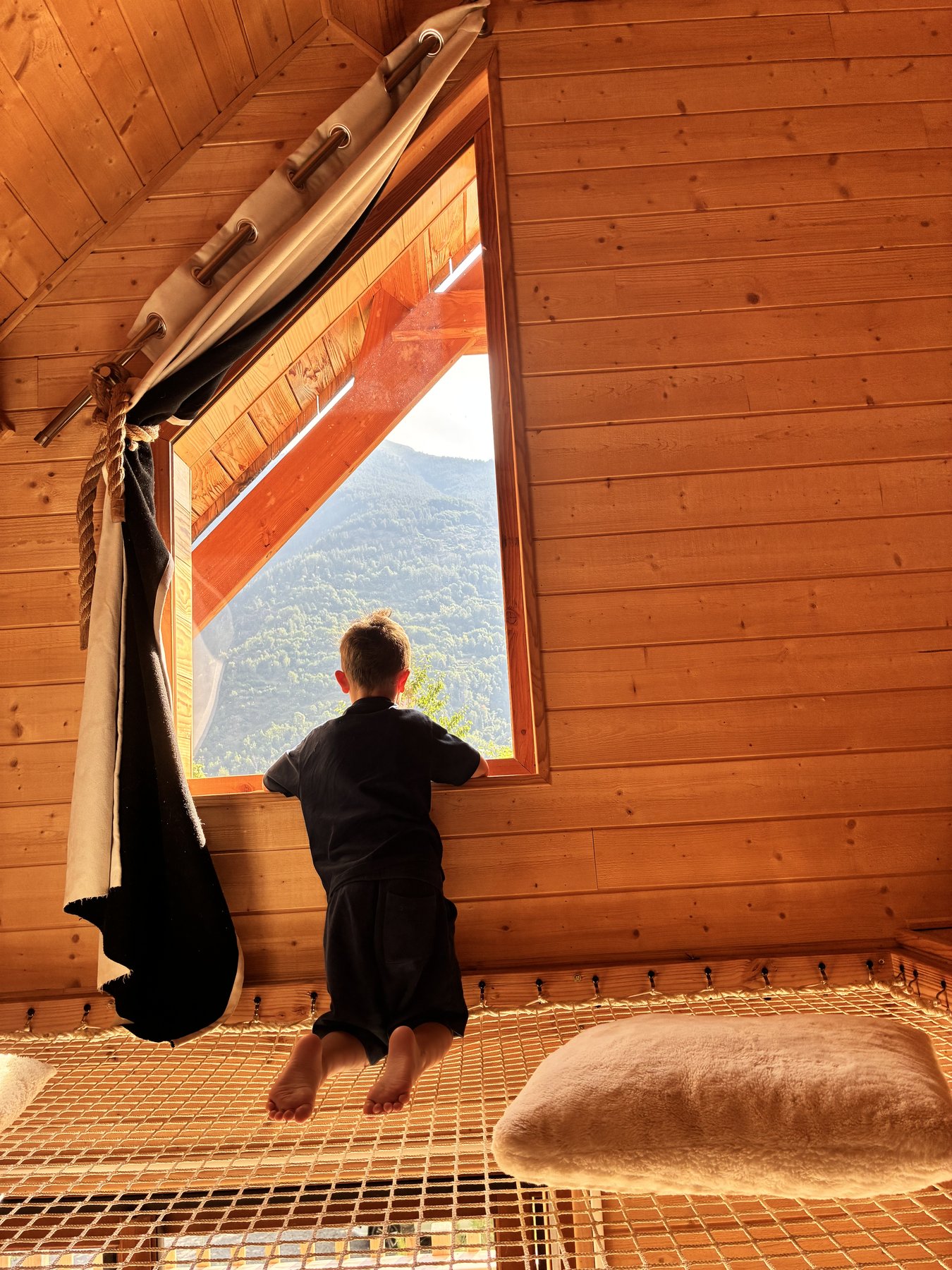 The mountain comes in through the window