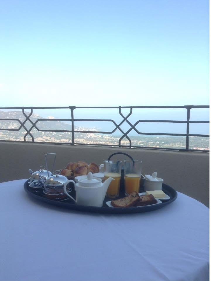 Morning tray with sea view, Corsica